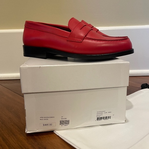 Roseanna Moc Loafers Rouge Sz37 - Picture 2 of 16